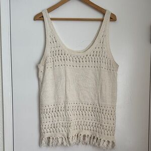 A.N.A Cream Knit Sleeveless Top